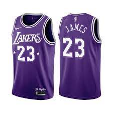 Los angeles lakers lebron james city edition player tee. Lakers Lebron James 2021 22 City Edition Purple Jersey Throwback 60s