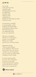 Let Me Die Poem By Miriam Onyancha