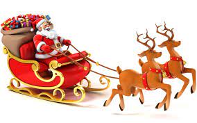 Santa And Reindeer Gif Images Happy Santa And Reindeer Wallpaper For Desktop Merry Christmas Images Merry Christmas Santa Merry Christmas Greetings