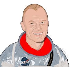 My art of John Glenn, first American astronaut to orbit the earth