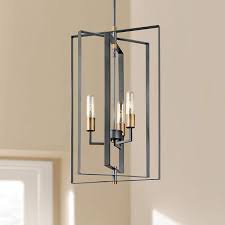 Handcrafted to order by skilled artisans in vermont, usa. Kichler Taubert 15 Wide Black Steel 3 Light Foyer Pendant 16v81 Lamps Plus