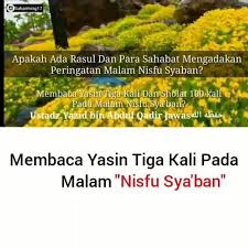 Amalan yang dilakukan pada malam nisfu sya'ban : Mh Hamzah Takwa Posts Facebook
