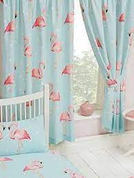 Fifi Flamingo 54 Lined Curtains Flamingo Room Decor Girls Bedroom Curtains Girl Curtains