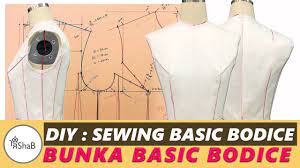 diy sewing new bunka bodice pattern drafting 缝制日本新文化式女装原型制圖 bodice pattern pattern drafting sewing