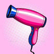 Hair Dryer Pink Color Pop Art Style Vector Pop Art Art Style Pop Art Comic