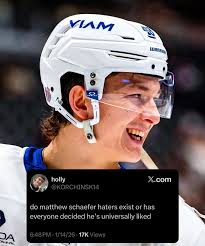 Matthew Schaefer was asked by Steve Serby of The New York Post which four  people he'd most want to have dinner with. “Cal Clutterbuck, Matt Martin,  Josh Bailey… and I'd have to