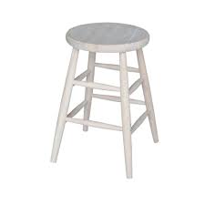 International Concepts 24 In Unfinished Wood Bar Stool Wood Bar Stools Backless Bar Stools Home Bar Furniture