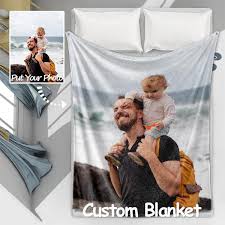 Hypoallergenic fabric is cozy and safe for everyone. Custom Blankets Personalized Photo Blankets Custom Collage Blankets With 1 Photo Blanket