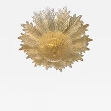 Check spelling or type a new query. Contemporary Italian Custom Amber Textured Murano Glass Flower Flush Mount