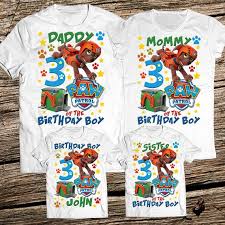 Boy Paw Patrol Birthday Shirt Ideas Paw Patrol Family Birthday Shirt Personalized Paw Patrol Fiesta Champu