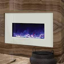 To help you stay comfortable and save money; White Electric Fireplace Electric Flames
