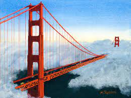 Made from my original acrylic on canvas painting by anastasia mak. Golden Gate Bridge Sunset Painting By Mike Robles