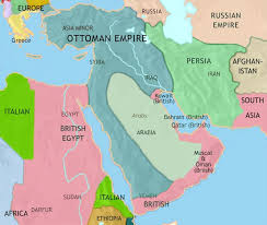 Map of the Middle East in 1914: Early ...