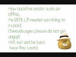 The Veggie Tales Cheeseburger Song Lyrics Youtube