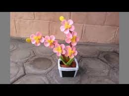 How To Make Felt Orchid Flower Tutorial Easy Simple Cara Membuat Bunga Flanel Youtube Bunga Kain Gambar Bunga Kain Flanel
