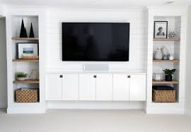 See more ideas about shiplap fireplace, fireplace design, farmhouse fireplace. Diy Shiplapped Built Ins Finished And Styled Chris Loves Julia
