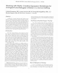 How to become an art therapist in canada. Pdf Working With Myths Creative Expression Workshops For Immigrant And Refugee Children In A School Setting