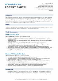 Host Resume Samples Qwikresume