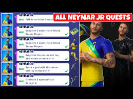 Apr 26, 2021 · neymar jr is the special skin that you can earn in fortnite chapter 2 season 6. Fortnite All Neymar Jr Challenges Rewards How To Unlock Neymar Jr More