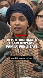 During a press conference at USAID's headquarters, Minnesota Rep. Ilhan  Omar shared how she benefitted from the agency's services as a child in a  refugee camp. She and other Congressional Democrats ...