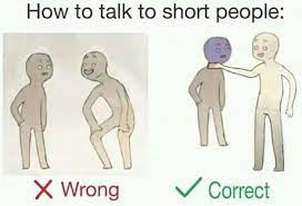 No npc memes, or memes about how libtards or magats are so wrong. How To Talk To Short People 9gag