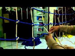 How To Make A Net Using Paracord Or Any Other Cordage Easy Youtube Net Making Cargo Net Swing Set Diy