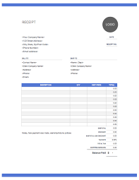 receipt templates free download invoice simple