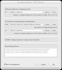 I believe in your lightroom folder, under backups, you will see all of the backups in order by date. Lr Backup Backup Lightroom Configuration And Compress Catalog Backups