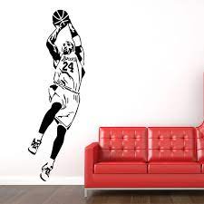 3d Wallpaper Kobe Bryant Back Jumper Wall Stickers Bedroom Living Room Tv Background Decora Wall Stickers Bedroom Basketball Wall Decals Background Decoration
