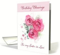 Birthday Blessings For My Sister In Law Birthday Blessings For My Sister In Law Scripture Watercolor Roses Card Birthday Blessings Happy Birthday Italian Christian Birthday Cards