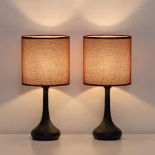 Haitral Small Table Lamps Vintage Nightstand Lamps Set Of 2 Bedside Desk Lamps For Bedroom Living R In 2020 Bedside Lamps Vintage Vintage Lamps Small Bedside Lamps
