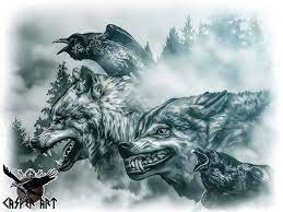 Geri Freki Huginn And Muninn Norse Tattoo Viking Tattoos Nordic Tattoo
