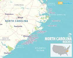 Map Of Carolina Beach Nc Map Of Beaches In North Carolina - Live Beaches