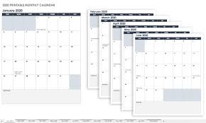 Exceptional Blank Calendar Template 2020 No Weekends In 2020 Excel Calendar Monthly Calendar Template Calendar Template
