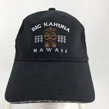 Big Kahuna Hawaii Tiki Snapback Baseball Hat Brim Edge Writing 6 Panel Black Hawaiianheadgear Baseballcap Ad Baseball Hats Hats Fashion