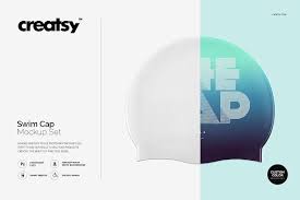 Swim Cap Mockup Set Swim Caps Mockup Free Psd Mockup