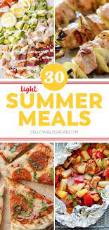 30 Light Summer Meals Perfect For Al Fresco Dining Summer Recipes Light Summer Meals Meals