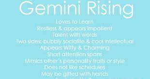 The cancer man with gemini rising has a bit of a personality difference. Zodiac Freaks Gemini Ascendant Gemini Rising Gemini