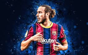 Download Wallpapers Oscar Mingueza 4k Barcelona Fc 2021 Spanish Footballers Laliga Oscar Mingueza Garcia Barca Football Oscar Mingueza 4k Blue Neon Lights Soccer Oscar Mingueza Barcelona La Liga Fcb For Desktop Free