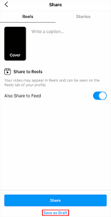 How to save a post as a draft on instagram. Instagram How To Save A Reel As A Draft