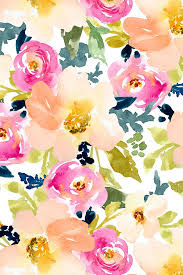 Colorful Fabrics Digitally Printed By Spoonflower Portadown Watercolor Flowers On White Watercolor Flower Background Watercolor Flowers Floral Watercolor