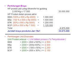 Contoh perhitungannya sebagai berikut : Contoh Soal Pertemuan 3 Metode Harga Pokok Proses 1 Ppt Download