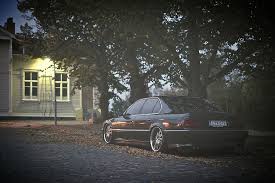 Black Sedan Autumn Lights Tuning Bmw Bmw 740 Stance E38 1080p Wallpaper Hdwallpaper Desktop Bmw E38 Bmw Bmw 740