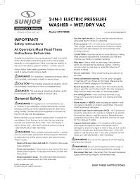 Powerhouse pressure washer does double duty! Sun Joe Spx7000e Product Information Manualzz