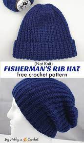 Fisherman S Rib Crochet Hat Free Crochet Pattern In 2021 Ribbed Crochet Crochet Hats Crochet Hat Free