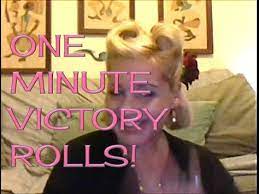 1 Minute Super Easy Victory Rolls Tutorial An Ultimate Fashion History Tutorial Victory Roll Hair Roll Hairstyle Victory Rolls Tutorial