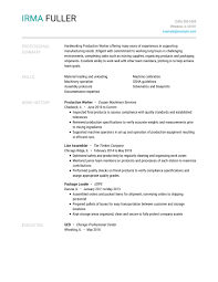 Browse resume examples for all jobs. 18 Amazing Production Resume Examples Livecareer
