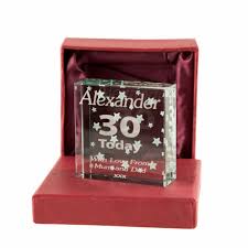 Searching for 30th birthday gift ideas is not easy at all. 30th Birthday Keepsake Glass Jade Block For A Man 30th Birthday Gifts For Men 643415766750 Ebay