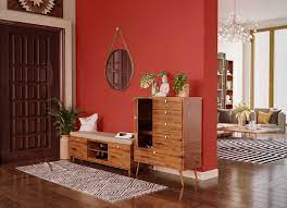 In the hsl color space f3ede1 has a hue of 40 degrees 43 saturation and 92 lightness. Try Code Red House Paint Colour Shades For Walls Asian Paints