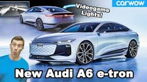 Powerful dynamic with electric drive. New Audi A6 E Tron You Can Play Video Games Using Its Headlights Youtube